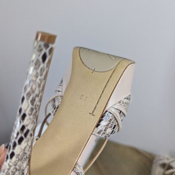 GUESS Snakeskin Strappy Heels – Size 6 – 5" Platform Stiletto - Picture 10 of 10